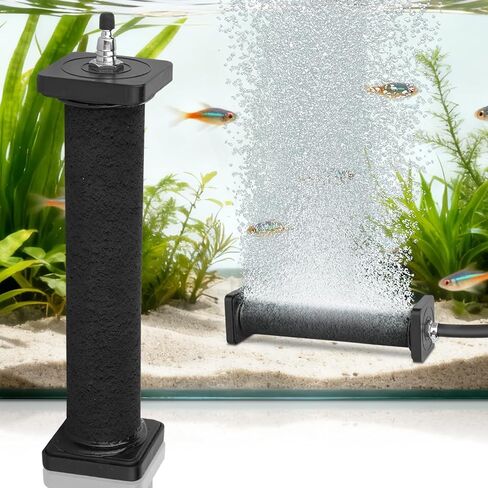 AquaMiracle New Innovative Rubber Air Stone for Large Aquarium, 8"x1.52" Fish Tank Air Stone 1-Pack, Air Bubbler Oxygen Air Diffuser for Pond Aerator in Kuwait