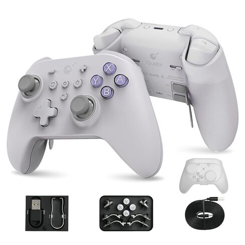 وحدة تحكم GuliKit KK3 للكمبيوتر الشخصي، Switch 2، وحدة تحكم لاسلكية Gulikit KK3 مع عصا التحكم TMR ومشغلات تناظرية لتأثير Hall، 23 ساعة تشغيل، 6 محاور جيروسكوبية، متوافق مع Windows/Switch/Steam Deck/Android/iOS in Kuwait