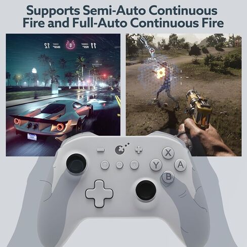 وحدة تحكم GuliKit KK3 للكمبيوتر الشخصي، Switch 2، وحدة تحكم لاسلكية Gulikit KK3 مع عصا التحكم TMR ومشغلات تناظرية لتأثير Hall، 23 ساعة تشغيل، 6 محاور جيروسكوبية، متوافق مع Windows/Switch/Steam Deck/Android/iOS in Kuwait