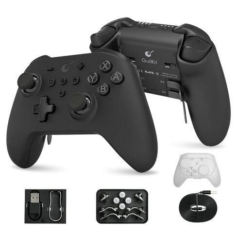 وحدة تحكم GuliKit KK3 للكمبيوتر الشخصي، Switch 2، وحدة تحكم لاسلكية Gulikit KK3 مع عصا التحكم TMR ومشغلات تناظرية لتأثير Hall، 23 ساعة تشغيل، 6 محاور جيروسكوبية، متوافق مع Windows/Switch/Steam Deck/Android/iOS in Kuwait