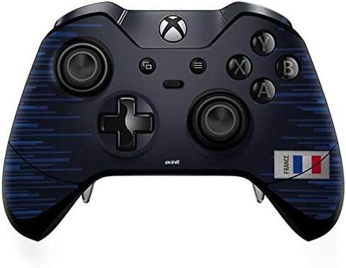 ملصق Skinit المخصص للألعاب متوافق مع وحدة تحكم Xbox One Elite - تصميم علم فرنسا لكرة القدم المصمم في الأصل in Kuwait