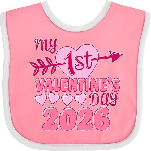 inktastic My First Valentine 2026- Heart and Arrow Baby Bib in Saudi Arabia
