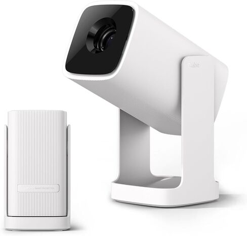 Wanbo Cube 1 Smart Projector with WiFi and Bluetooth, Android TV OS, Google Voice Control, 1080P Support, 360°Adjustable Home Projectors, Auto Keystone, Movie Portable Outdoor Mini Projector, White in Saudi Arabia