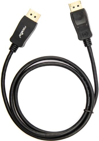 Rocstor Premium 3ft / 1m DisplayPort 1.2 Cable M/M - DisplayPort 4k - DisplayPort ذكر الصوت/الفيديو الرقمي - 3ft - أسود - كابل DP إلى DP 4Kx2K - DisplayPort للشاشة، جهاز الصوت/الفيديو - 2.70 جيجابايت/ثانية in Saudi Arabia