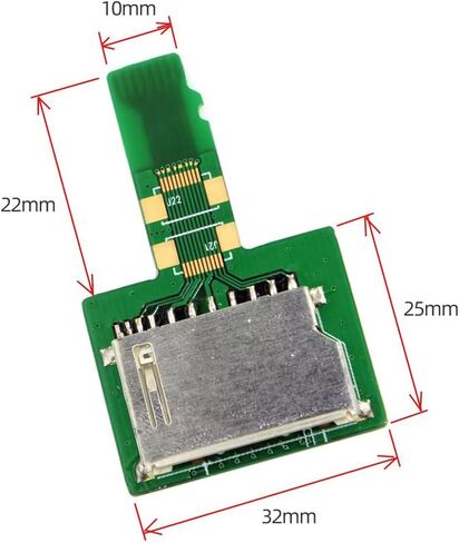 Cablecc SD مقبس بطاقة أنثى إلى مايكرو SD TF ذكر طقم بطاقة الذاكرة تمديد محول أدوات اختبار موسع in Kuwait
