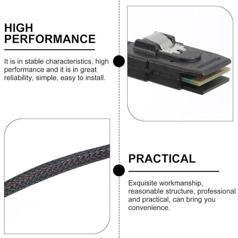Veemoon Mini Mini SAS Cable 0.5m Sff-8087 36 Pin Server ملحق سلك بيانات داخلي عالي السرعة لأنظمة التخزين in Kuwait
