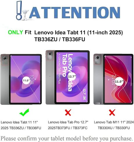 Keyboard Case for Lenovo Idea Tab 11 Inch 2025 / Tab M11 11 inch 2024, LED Bluetooth 2.4G Mouse, 7 Color Rainbow Backlight Detachable Bluetooth Keyboard Cover in Saudi Arabia