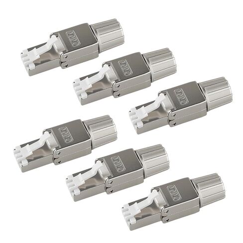 موصلات خالية من الأدوات Cat7 RJ45، مقابس إنهاء إيثرنت محمية بسبائك الزنك لكابل شبكة 22 إلى 24 AWG، سهلة التركيب، عبوتان in Kuwait