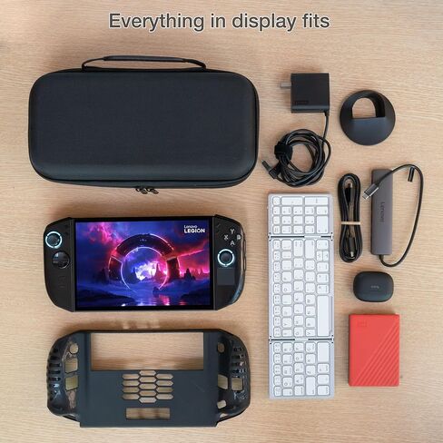 ButterFox Large Carrying Case For Lenovo Legion Go 2 Handheld, Fits Charger, Pocket for large 65W Battery Pack - Black in Saudi Arabia