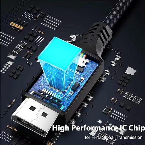 USB C to Displayport Cable 6Ft, DP 1.4 with 8K@60Hz 4K@120Hz 2K@240Hz 1080P@280Hz, USBC (Thunderbolt 3/4/5) to Display Port 32.4Gbps Cord for Laptop MacBook Air/Pro Computer iPhone 17 iPad to Monitor in Saudi Arabia