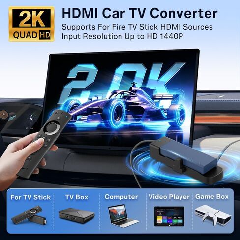 محول تلفزيون السيارة Carlinkit FireDrive Link Pro HDMI لتدفق Fire TV Stick، ومحول Apple CarPlay اللاسلكي ومحول Android التلقائي، متوافق مع سيارات CarPlay السلكية، دونجل 3 في 1، التوصيل والتشغيل in Saudi Arabia