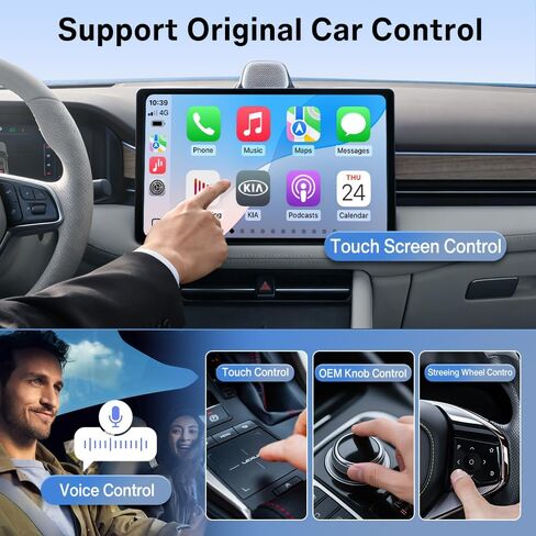 محول تلفزيون السيارة Carlinkit FireDrive Link Pro HDMI لتدفق Fire TV Stick، ومحول Apple CarPlay اللاسلكي ومحول Android التلقائي، متوافق مع سيارات CarPlay السلكية، دونجل 3 في 1، التوصيل والتشغيل in Saudi Arabia