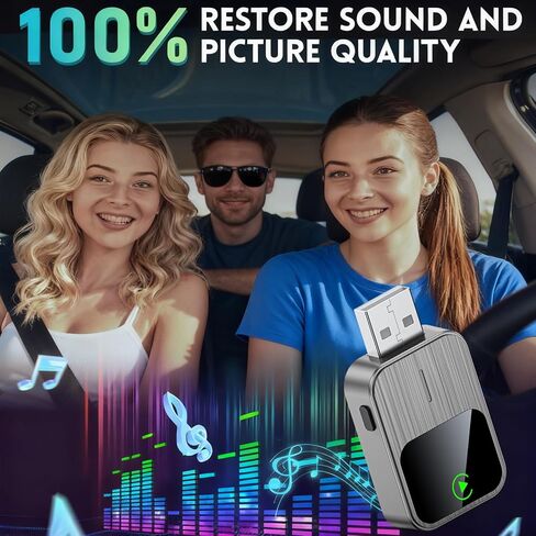 محول CarPlay اللاسلكي لهاتف iPhone - سلكي إلى CarPlay اللاسلكي، التوصيل والتشغيل، اتصال سريع ومستقر، USB صغير وزر إعادة الضبط، متوافق مع السيارات 2016+ (iOS فقط) in Kuwait