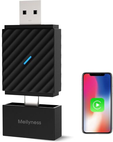 Wireless CarPlay Adapter for Apple iPhone, Convert Wired to Wireless, Plug&Play USB A/Type C Design for Cars That Built-in Wired Apple Car Play, Easy Use&Seamless Connection for iPhone iOS 10+ in Saudi Arabia