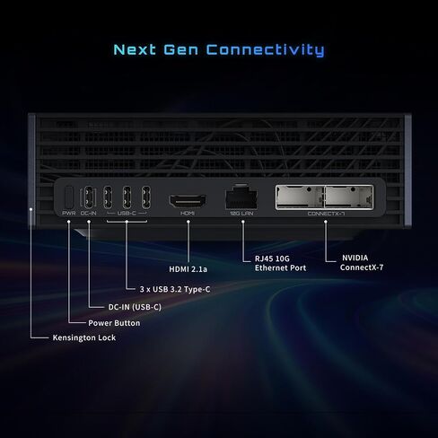 GIGABYTE AI TOP Atom Personal AI Supercomputer, Arm Cortex-X295 + Cortex A725, NVIDIA® Blackwell Architecture, 128GB LPDDR5X, 1TB PCIe 4.0 NVMe SSD, NVIDIA DGX™ OS, Black in Saudi Arabia