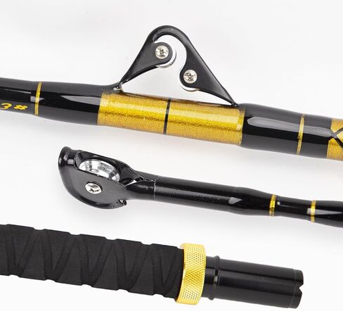 2-Piece Saltwater Offshore Bent Butt Trolling Rod, Conventional Boat Fishing Rod Heavy Duty Big Game Rods Deep Sea Fishing Pole (5'6", 30-50lb/50-80lb/80-120lb) in Kuwait