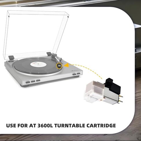 Moving Magnet Cartridge for Vinyl Record Player, AT-3600L MM Turntable Cartridge, Record Player Accessories, High-Fidelity Audio Phonograph Cartridge Stylus Replacement in Saudi Arabia