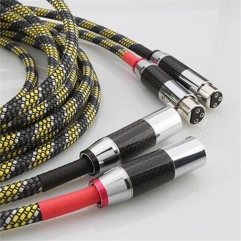 Silver Plated XLRR Audio Interconnect Cables, XLRR Interconnect Cable for Amplifier CD Player Audiophile A10(2m) in Saudi Arabia