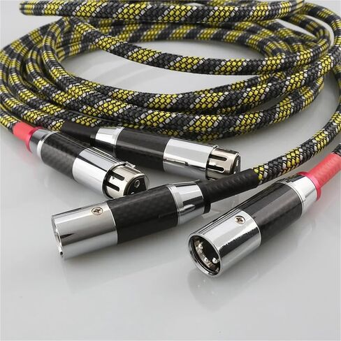 Silver Plated XLRR Audio Interconnect Cables, XLRR Interconnect Cable for Amplifier CD Player Audiophile A10(2m) in Saudi Arabia