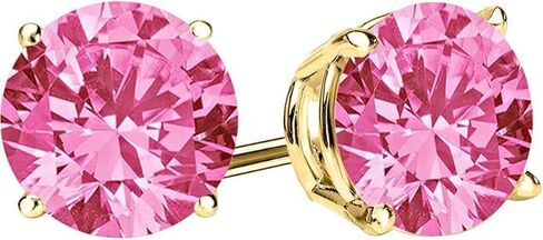 Houston Diamond District 0.5 to 6 Carat Natural Ruby Stud Earrings 4 Prong Push Back for Women in Saudi Arabia