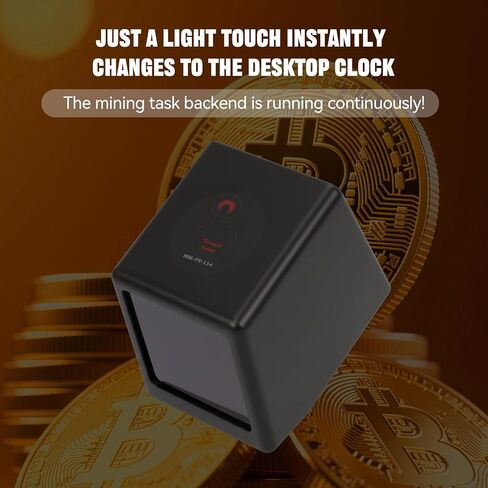 Bit Coin Miner NM-TV Crypto Miner ESP32 TFT Solo Lottery Miner Touchable 1.54 inch Smart Display ESP32 Development Board Lucky Gift Small TV Desktop Clock 1060 KH/s Hashrate, 2000% Win Boost Black in Saudi Arabia