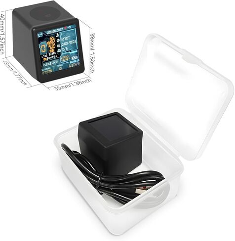 Bit Coin Miner NM-TV Crypto Miner ESP32 TFT Solo Lottery Miner Touchable 1.54 inch Smart Display ESP32 Development Board Lucky Gift Small TV Desktop Clock 1060 KH/s Hashrate, 2000% Win Boost Black in Saudi Arabia