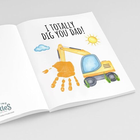 إصدار Lasting Littles Dad - كتاب تذكار لبصمة اليد وبصمة القدم للأطفال الصغار، هدايا ذات مغزى صنعتها الأيدي الصغيرة - هدية عيد الحب إلى تذكار الأب الجد - لا تتضمن أي دهانات in Saudi Arabia