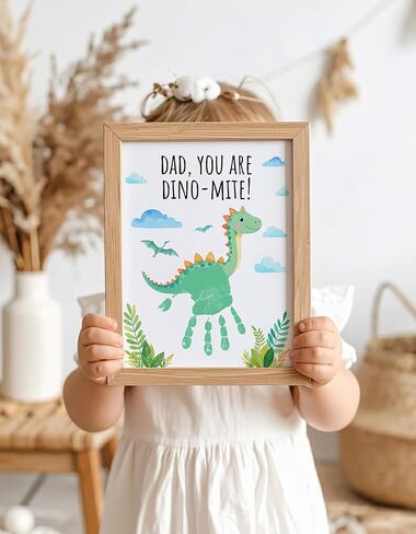 إصدار Lasting Littles Dad - كتاب تذكار لبصمة اليد وبصمة القدم للأطفال الصغار، هدايا ذات مغزى صنعتها الأيدي الصغيرة - هدية عيد الحب إلى تذكار الأب الجد - لا تتضمن أي دهانات in Saudi Arabia
