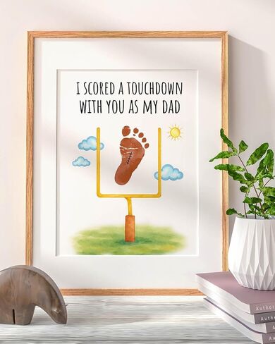 إصدار Lasting Littles Dad - كتاب تذكار لبصمة اليد وبصمة القدم للأطفال الصغار، هدايا ذات مغزى صنعتها الأيدي الصغيرة - هدية عيد الحب إلى تذكار الأب الجد - لا تتضمن أي دهانات in Saudi Arabia