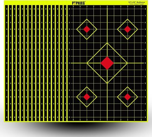 أهداف إطلاق نار بتصميم سبلاش مقاس 12 × 18 بوصة - فرقعة صفراء فلورية ساطعة على الفور (10/25/50 حزمة) in Kuwait