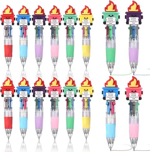 Bememo 12 Pcs Little Jesus Pen Original Design Mini Jesus Multicolor Pen in One Christian Pens Cute Jesus Ballpoint Pens for Religious Party Favors Birthday Church Christmas Gift Classroom Prizes in Saudi Arabia