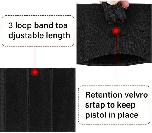 حافظة كاحل مطورة للحمل المخفي، تناسب Glock 43 26 19، SIG P365، Bodyguard 380، Ruger LCP، Springfield، 9mm 380، Shield 9mm، ومعظم المسدسات الأخرى، رسم اليد اليسرى اليمنى in Kuwait