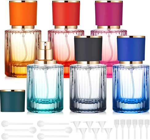 24 Pcs 30 ml Perfume Cologne Bottles Empty Refillable Travel Glass Chic Empty Perfume Spray Bottles Decorative Set for Men Women Portable Dispenser Fragrance Container Set in Saudi Arabia