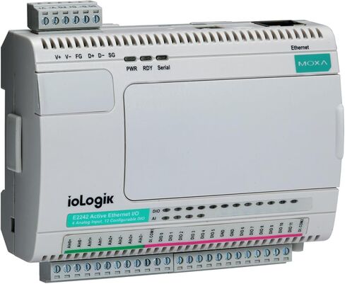Moxa ioLogik E2214 Universal Controller - Universal Controller, 6 DIs, 6 relays, Click&Go, -10 to 60°C in Saudi Arabia