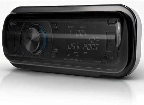 Herdio Water-Resistant Marine Stereo Cover - Smoke-Tinted Heavy-Duty Boat Radio Protector with Flip-Up Door, Spring-Activated Release, and Included Mounting Gasket（White） in Saudi Arabia