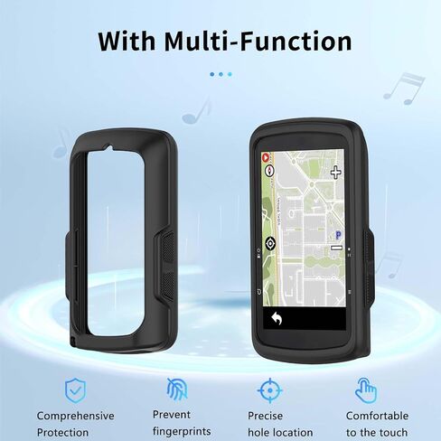 Case for Bryton Rider S810,NOUKAJU Silicone Protective Case,Drop-Proof,Scratch-Proof,Shock-Proof,Protective Cover for Bryton Rider S810 Cycling Computer(Black) in Saudi Arabia