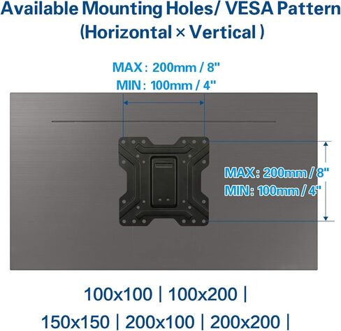 Mounting Dream Full Motion TV Wall Mount, Swivel and Tilt TV Mount with Single Arm Designed for 17-39 inch TV up to 60 lbs, Max VESA 200x200mm, MD2413-S-X1 in Saudi Arabia