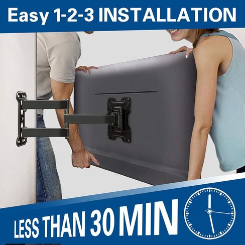 Mounting Dream Full Motion TV Wall Mount, Swivel and Tilt TV Mount with Single Arm Designed for 17-39 inch TV up to 60 lbs, Max VESA 200x200mm, MD2413-S-X1 in Saudi Arabia