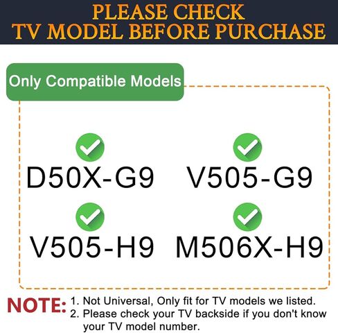 أرجل حامل تلفزيون SOULWIT لـ Vizio 50 بوصة فئة D50X-G9/V505-G9/V505-H9/M506X-H9، حامل سطح الطاولة بدون تمايل، متوافق مع VESA، يتضمن براغي - أسود in Saudi Arabia