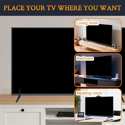 أرجل حامل تلفزيون SOULWIT لـ Vizio 50 بوصة فئة D50X-G9/V505-G9/V505-H9/M506X-H9، حامل سطح الطاولة بدون تمايل، متوافق مع VESA، يتضمن براغي - أسود in Saudi Arabia