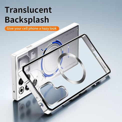 QUIETIP Magnetic Case for RedMagic 11 Pro,[Compatible with MagSafe] Metal Frame + Translucent Matte Drop Protection Cover,Black in Saudi Arabia