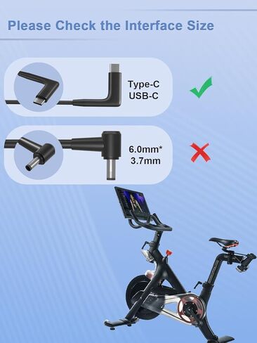 شاحن محول طاقة USB-C بقدرة 65 وات متوافق مع دراجة Peloton + Plus FSP065-APDC8R01 CL02-0011 PLTN-TTRO1 PLTN-TTR01 PL-02 سلك بديل للدراجة الكهربائية الثابتة من Peloton in Kuwait