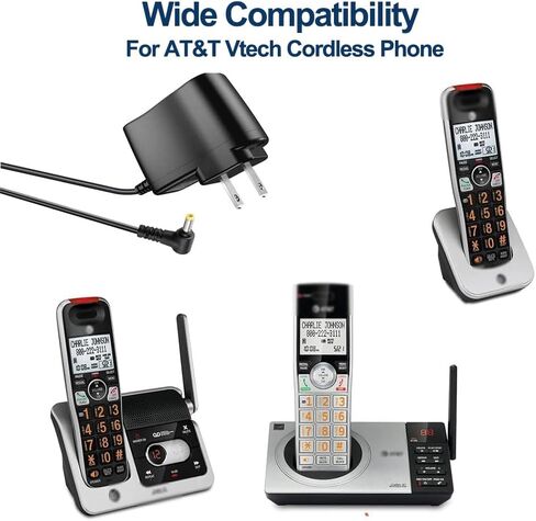 DC 6V Power Adapter for AT&T Vtech S0051V0600040 S005IU0600060 S005IU0600040 U060040D S003GU0600010 SIL LS6115 CL80101 ML17959 CL83207 CL82307 Cordless Phone DC6V Charger (NOT AC6V), 6.6ft Long Cord in Kuwait