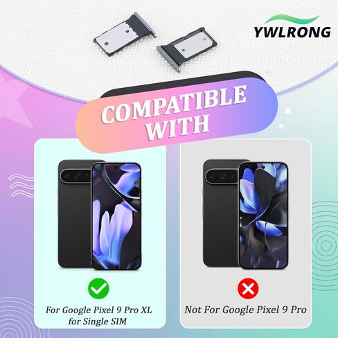 2 قطعة علبة بطاقة SIM لـ Google Pixel 9 Pro XL حامل فتحة بطاقة SIM بديل لـ Google Pixel 9 Pro XL GGX8B GZC4K GQ57S مع دبوس إخراج مفتوح in Saudi Arabia