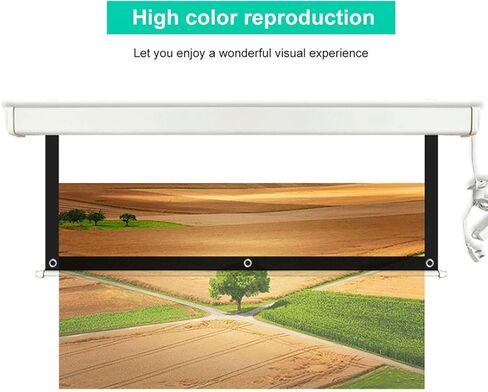 60 100inch 16:9 HD Projector Screen, 3D Film Portable Projector Screen Curtain Wall Mount White Projector Screen Movie Screens for Projector, HD Projector Screen Movie Screen in Saudi Arabia