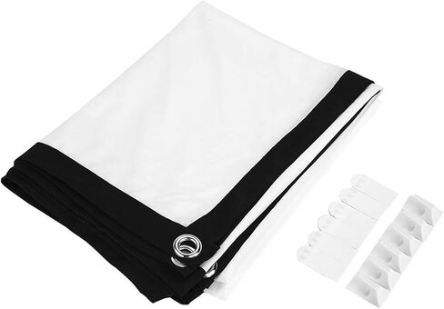 60 100inch 16:9 HD Projector Screen, 3D Film Portable Projector Screen Curtain Wall Mount White Projector Screen Movie Screens for Projector, HD Projector Screen Movie Screen in Saudi Arabia