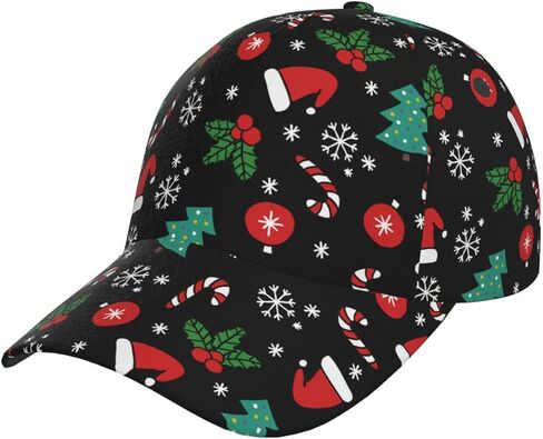 Funny Christmas Plaid Pattern Trucker Hat for Women Men Xmas Holiday Baseball Cap Adjustable Running Travel Hats in Saudi Arabia