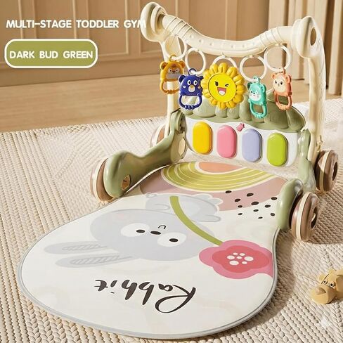 Baby Walker with Tummy Time Mat and Stroller Toys-Sit-to-Stand Walker for Baby Development-Ideal Baby Push Walker and 6-Month-Old Baby Must-Haves-Fun Learning Playtime in Saudi Arabia
