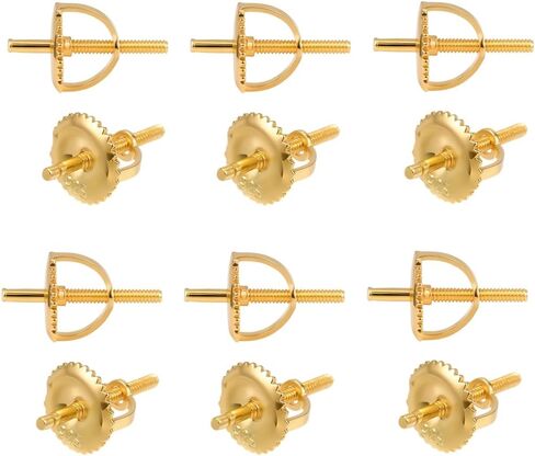 Beebeecraft 6 Sets Screw On Earring Backs for Diamond Studs with Pins 925 Sterling Silver Screw Backs Replacements Fit Threaded Post Sizes 0.028"/0.7mm 21 Gauge in Saudi Arabia