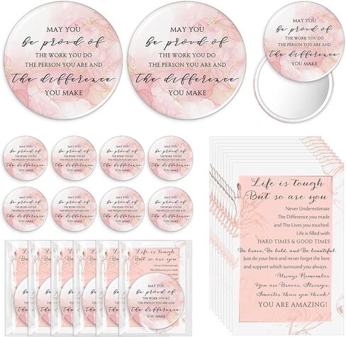 25 Pcs Inspirational Compact Mirror Bulk for Women Sometimes You Forget You're Beautiful Pocket Gifts Pink Portable Round Purse Mirrors Appreciation Gift for Women Nurse Mom Christmas in Saudi Arabia